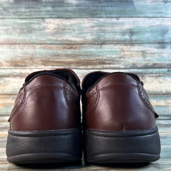 Orthofeet Lincoln Center Monk Strap Loafer Sz 9 Wide Brown Leather Comfort Shoes - Picture 6 of 12